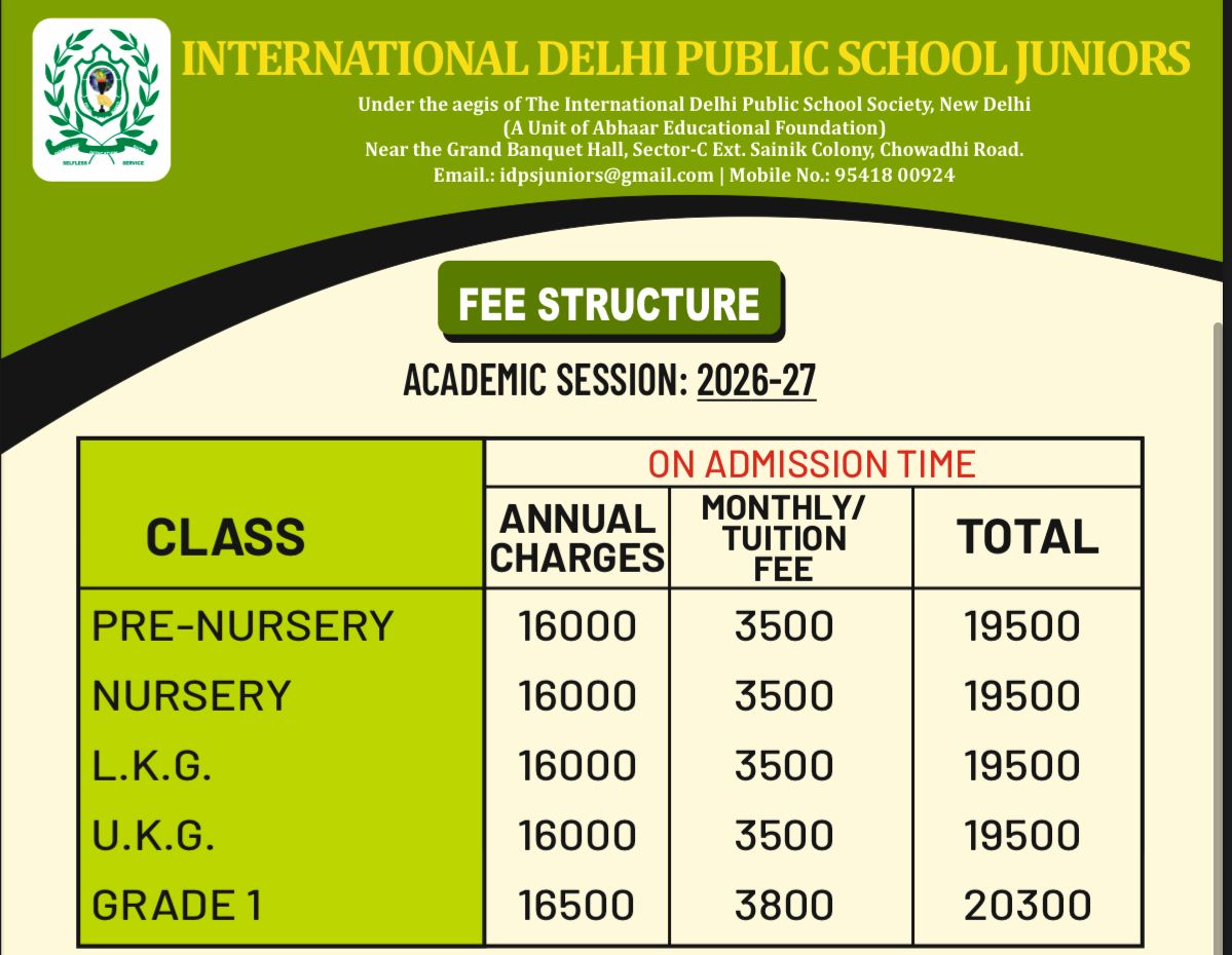 Fee Structure 2026-27